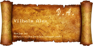 Vilhelm Alex névjegykártya